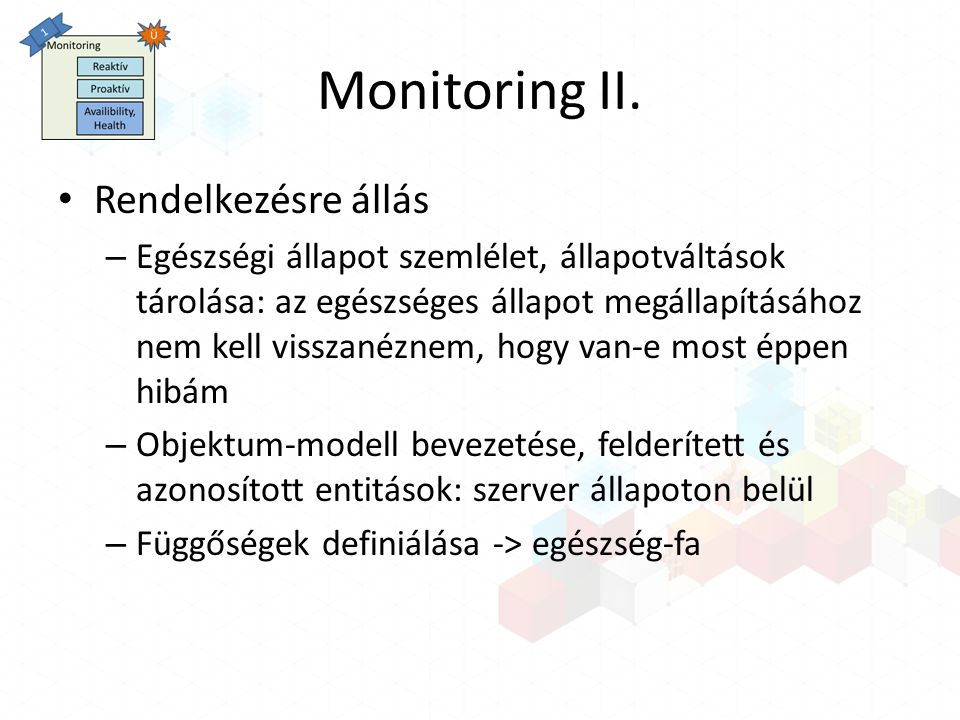 Monitoring II.