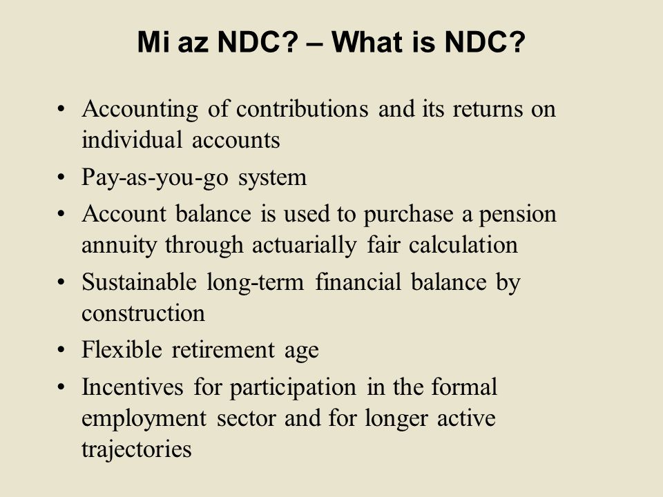 Mi az NDC. – What is NDC.