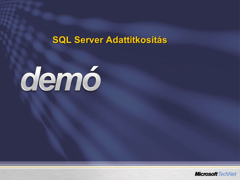 SQL Server Adattitkosítás