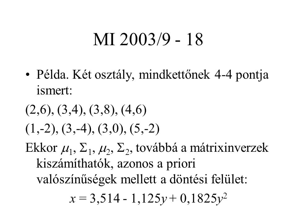 MI 2003/ Példa.
