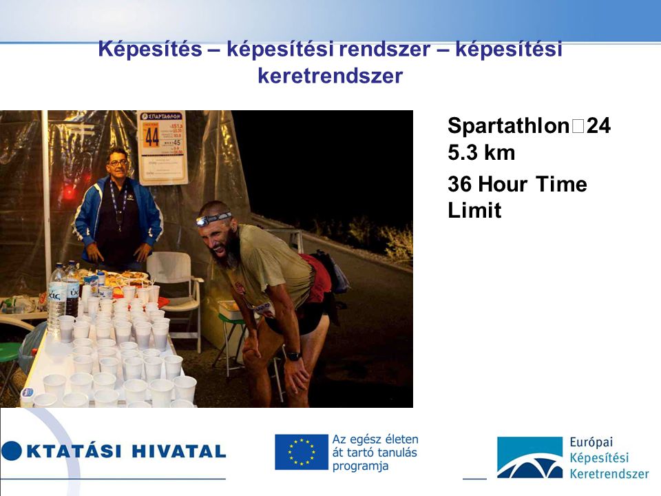Képesítés – képesítési rendszer – képesítési keretrendszer Alcím Spartathlon km 36 Hour Time Limit