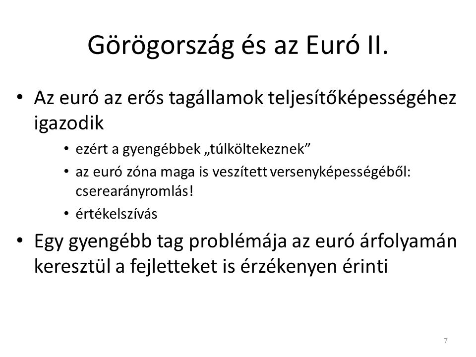 Görögország és az Euró II.