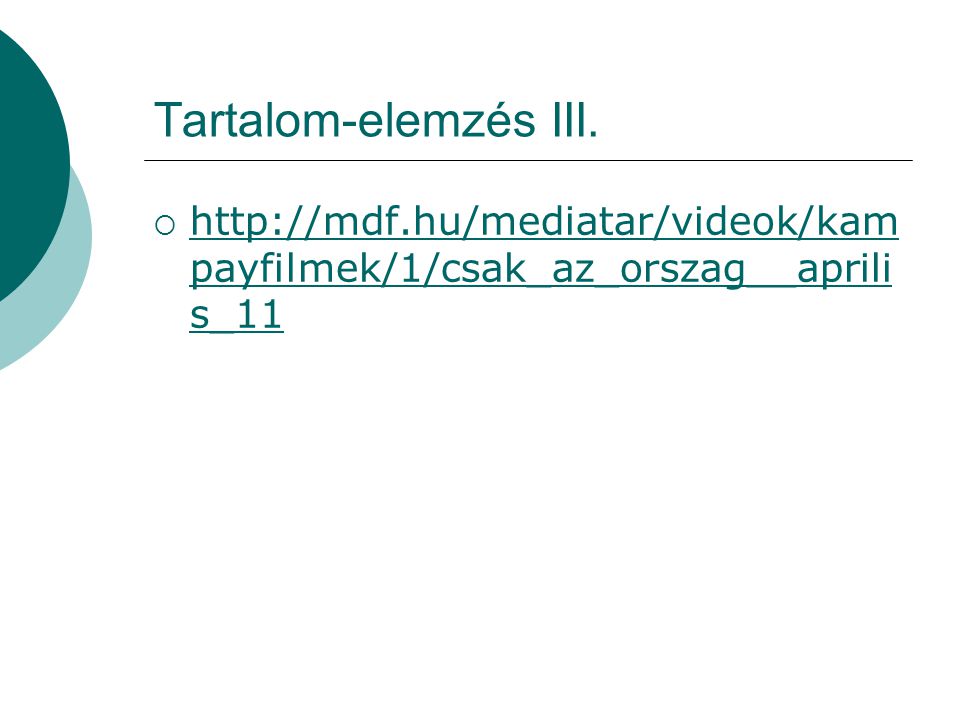 Tartalom-elemzés III.