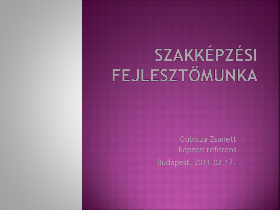Gubicza Zsanett képzési referens Budapest,