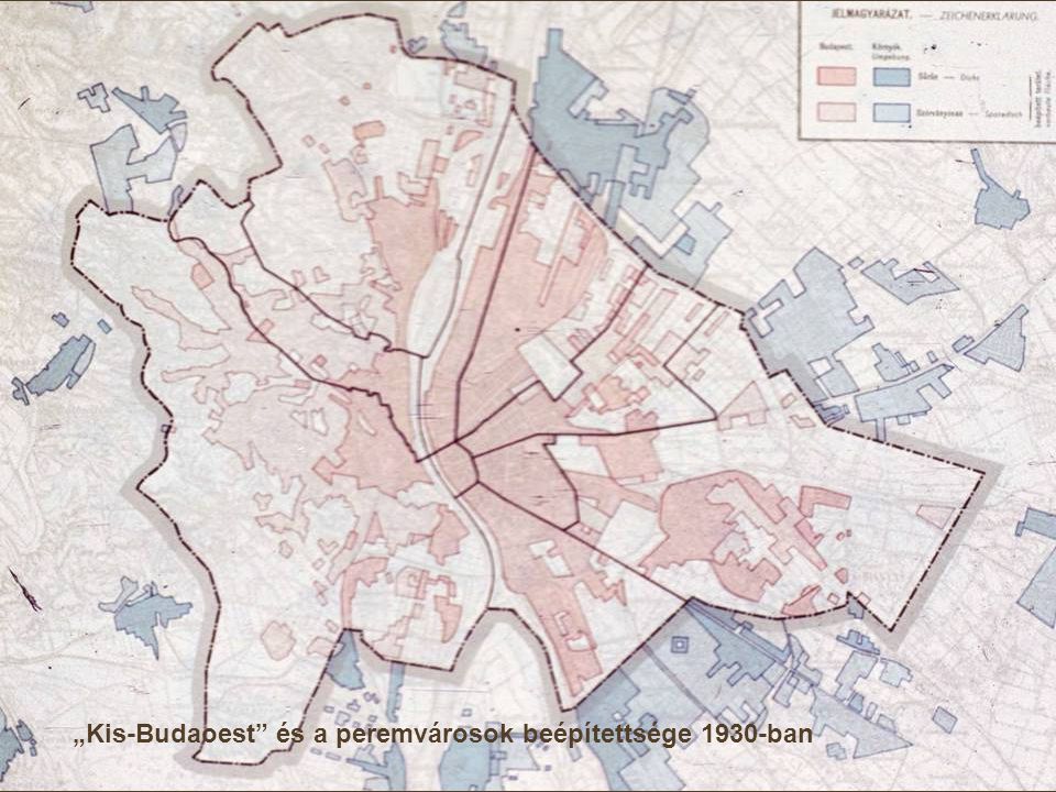 „Kis-Budaoest és a peremvárosok beépítettsége 1930-ban
