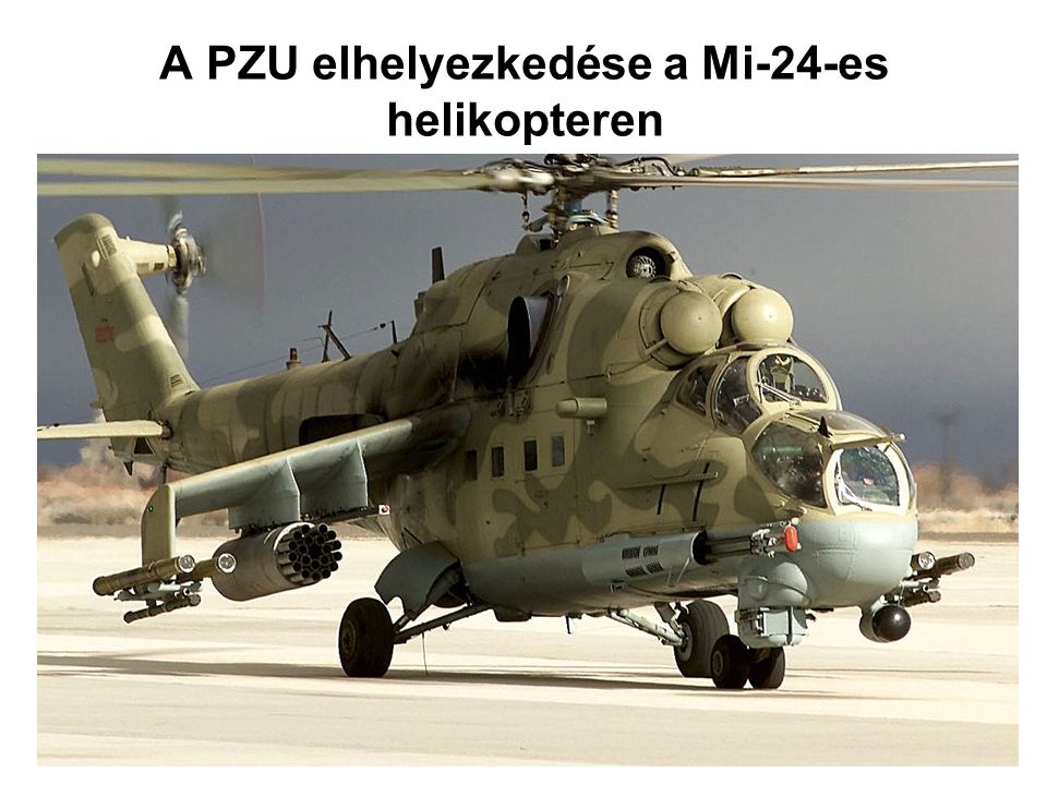 A PZU elhelyezkedése a Mi-24-es helikopteren