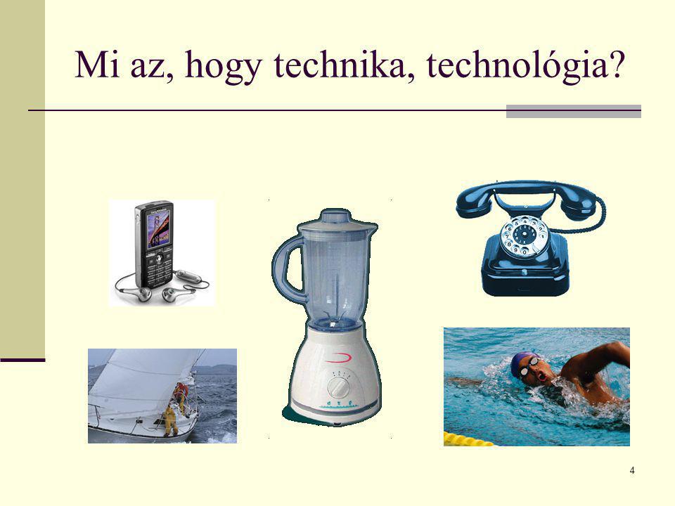 4 Mi az, hogy technika, technológia
