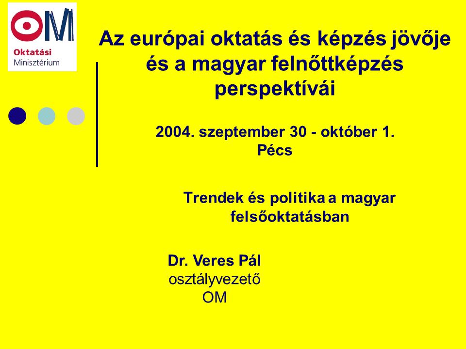 Az európai oktatás és képzés jövője és a magyar felnőttképzés perspektívái 2004.