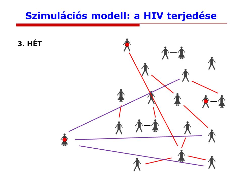 Szimulációs modell: a HIV terjedése 3. HÉT