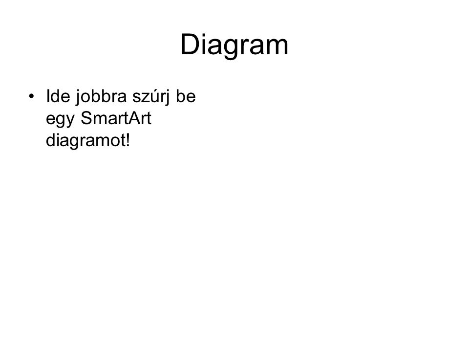 Diagram Ide jobbra szúrj be egy SmartArt diagramot!