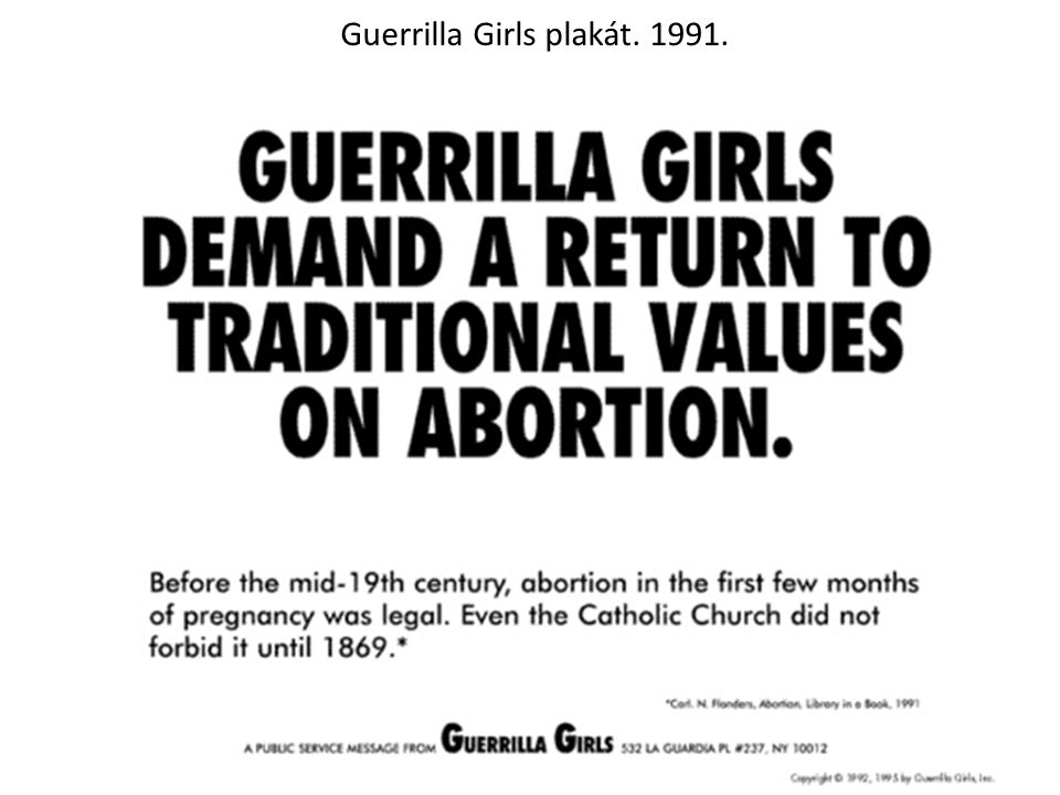 Guerrilla Girls plakát