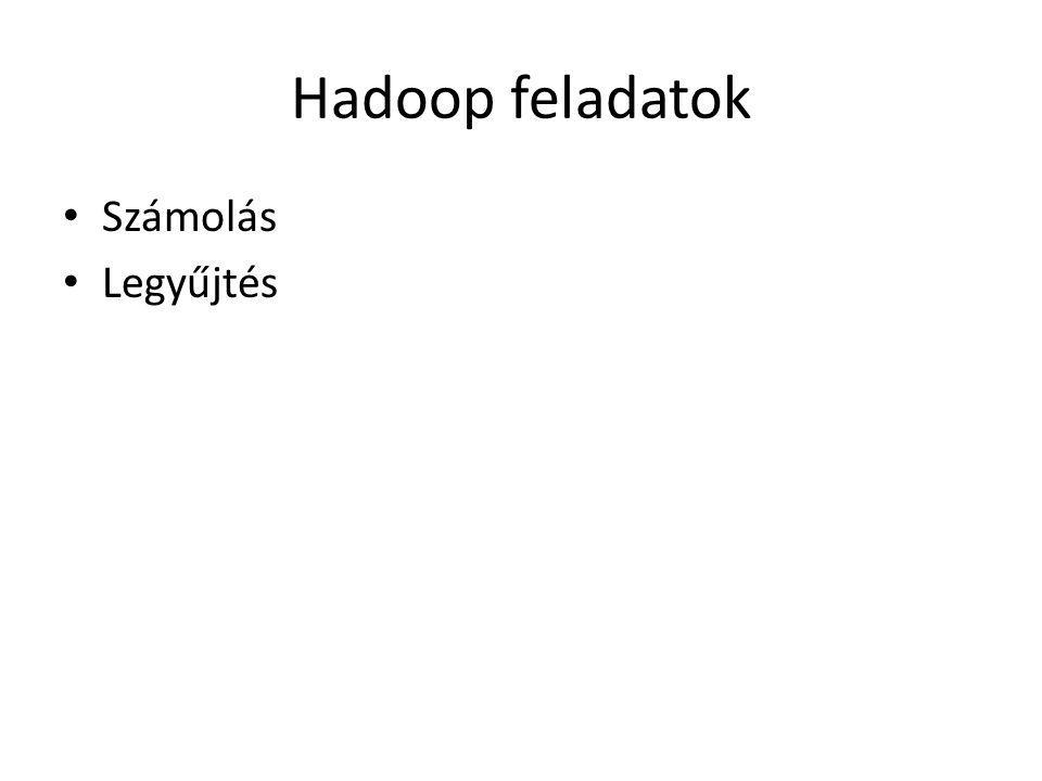 Hadoop feladatok Számolás Legyűjtés
