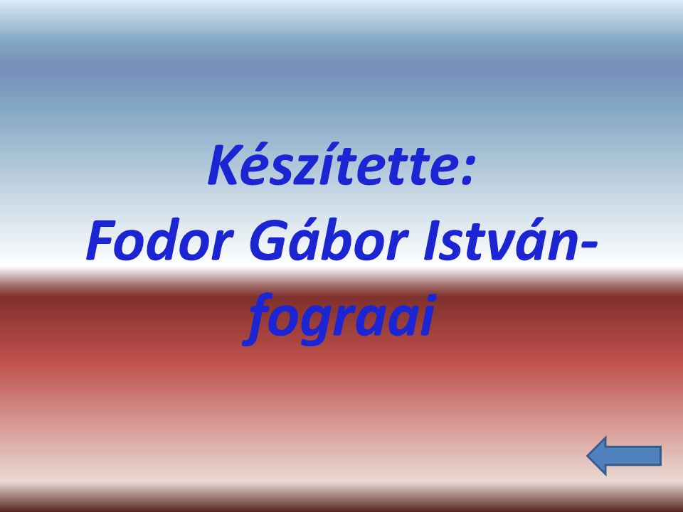 Készítette: Fodor Gábor István- fograai