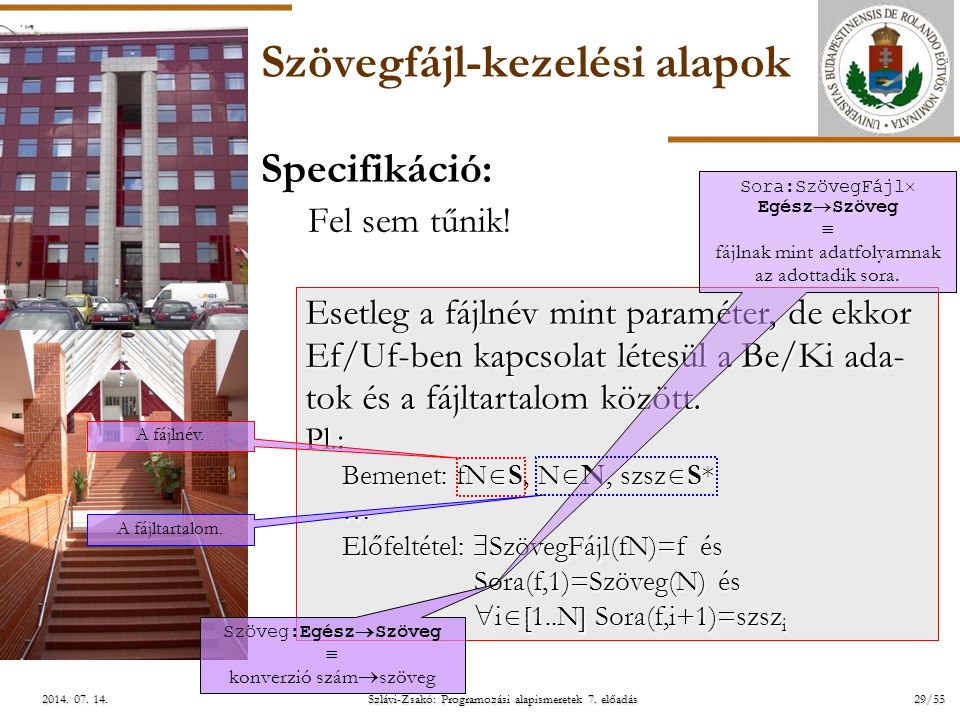 ELTE Szlávi-Zsakó: Programozási alapismeretek 7. előadás29/