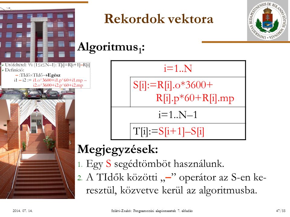 ELTE Szlávi-Zsakó: Programozási alapismeretek 7. előadás47/