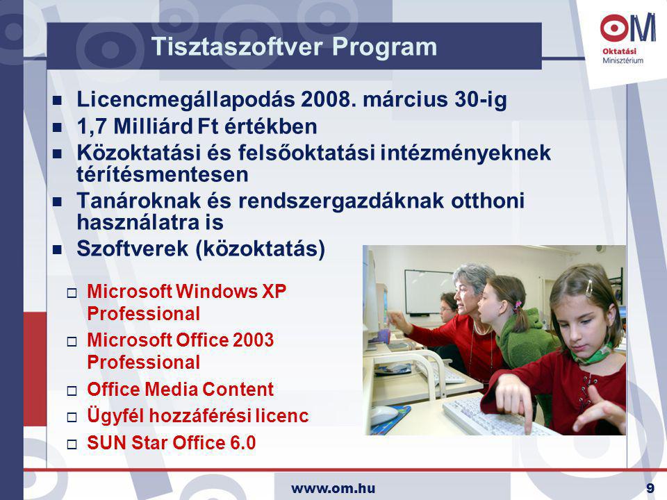 Tisztaszoftver Program n Licencmegállapodás 2008.