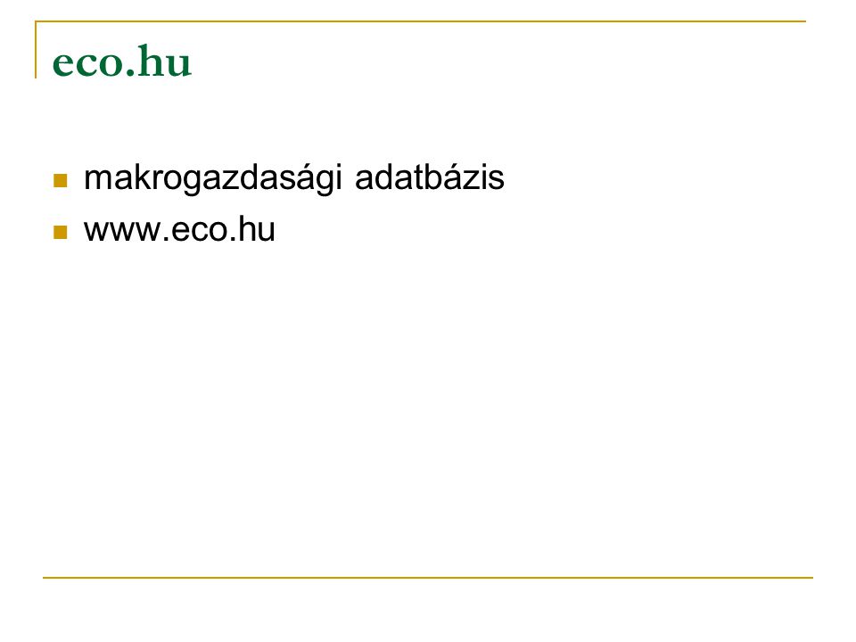 eco.hu makrogazdasági adatbázis