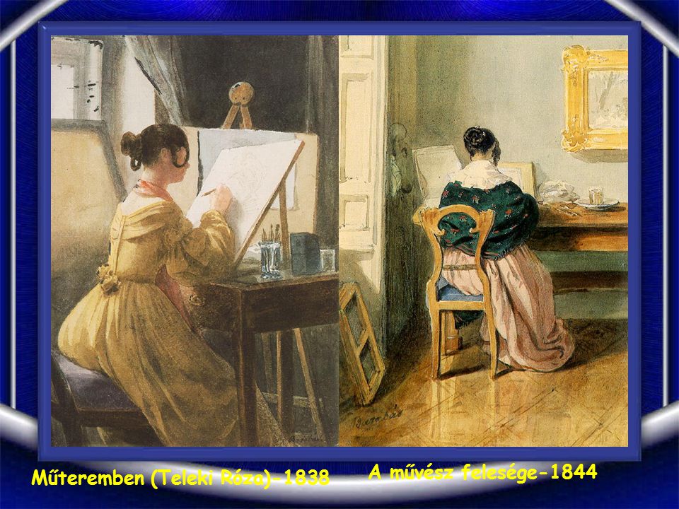 Nő csíkos ruhában-1844