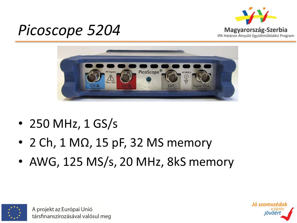 250 MHz, 1 GS/s 2 Ch, 1 MΩ, 15 pF, 32 MS memory AWG, 125 MS/s, 20 MHz, 8kS memory