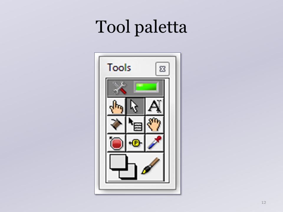 Tool paletta 12