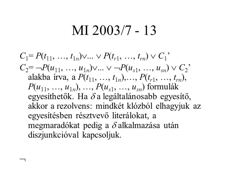 MI 2003/ C 1 = P(t 11, …, t 1n ) ...