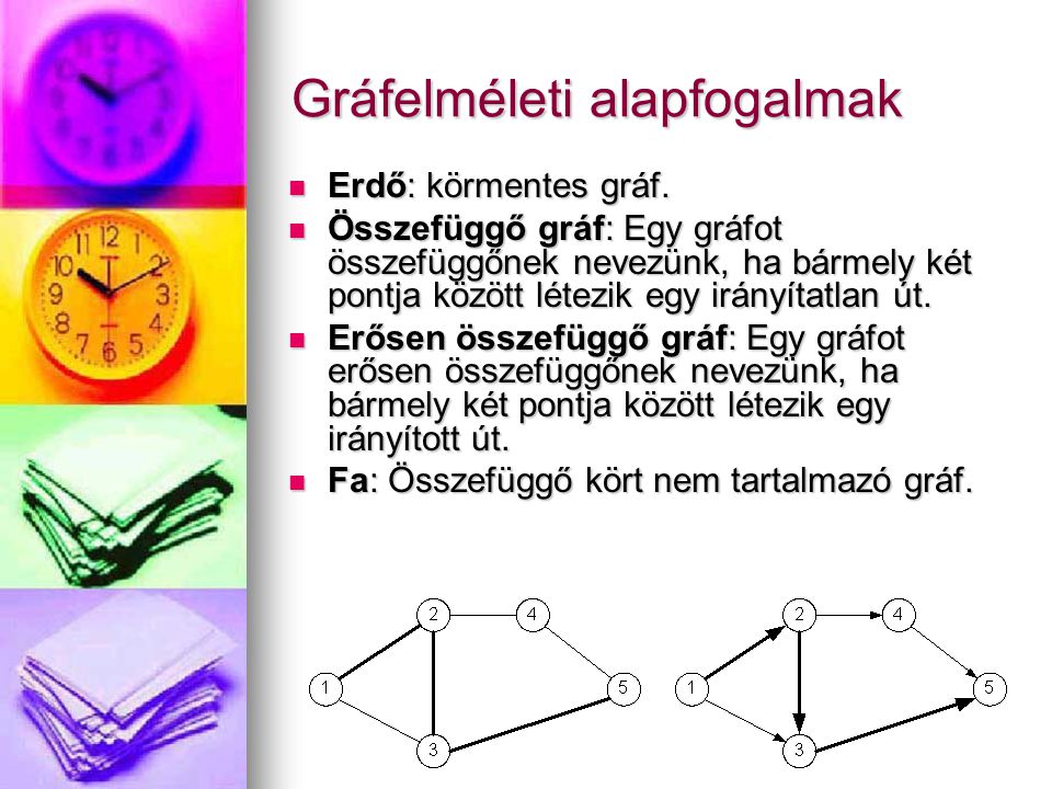 Gráfelméleti alapfogalmak Erdő: körmentes gráf. Erdő: körmentes gráf.