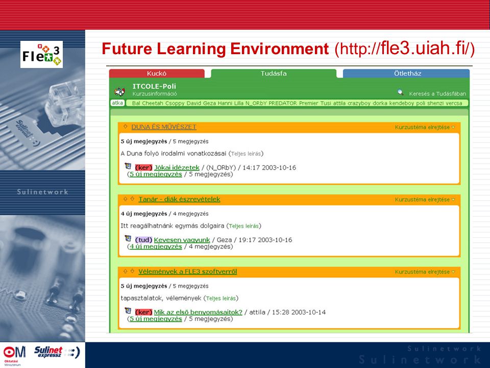 Future Learning Environment (  fle3.uiah.fi /)