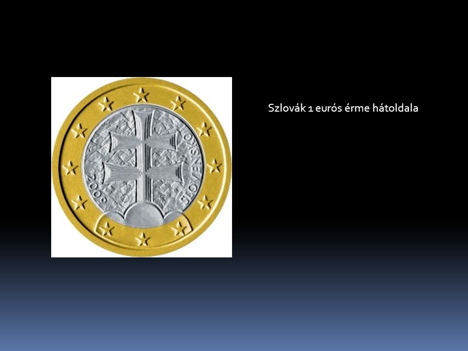 Szlovák 1 eurós érme hátoldala
