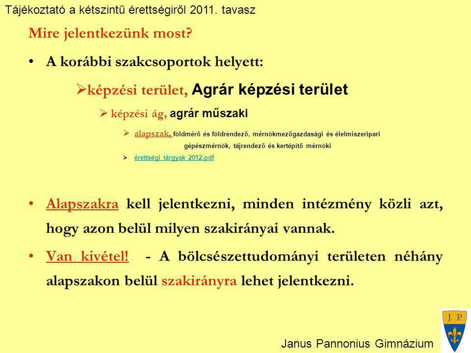 Tájékoztató a kétszintű érettségiről tavasz Janus Pannonius Gimnázium Mire jelentkezünk most.