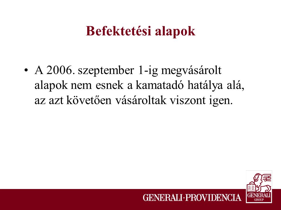 Befektetési alapok A 2006.
