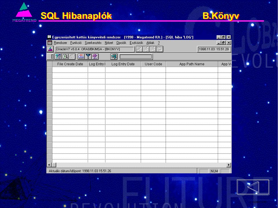 11. IS2PRI2 02/96 SQL Hibanaplók B.Könyv