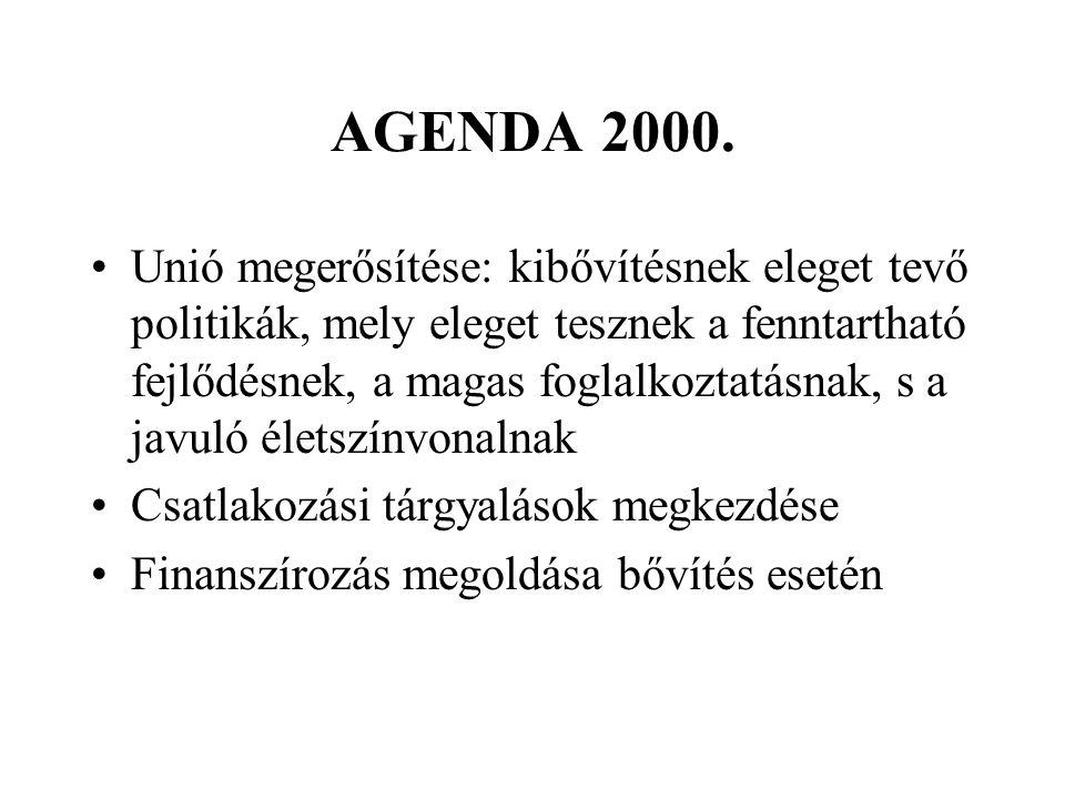 AGENDA 2000.