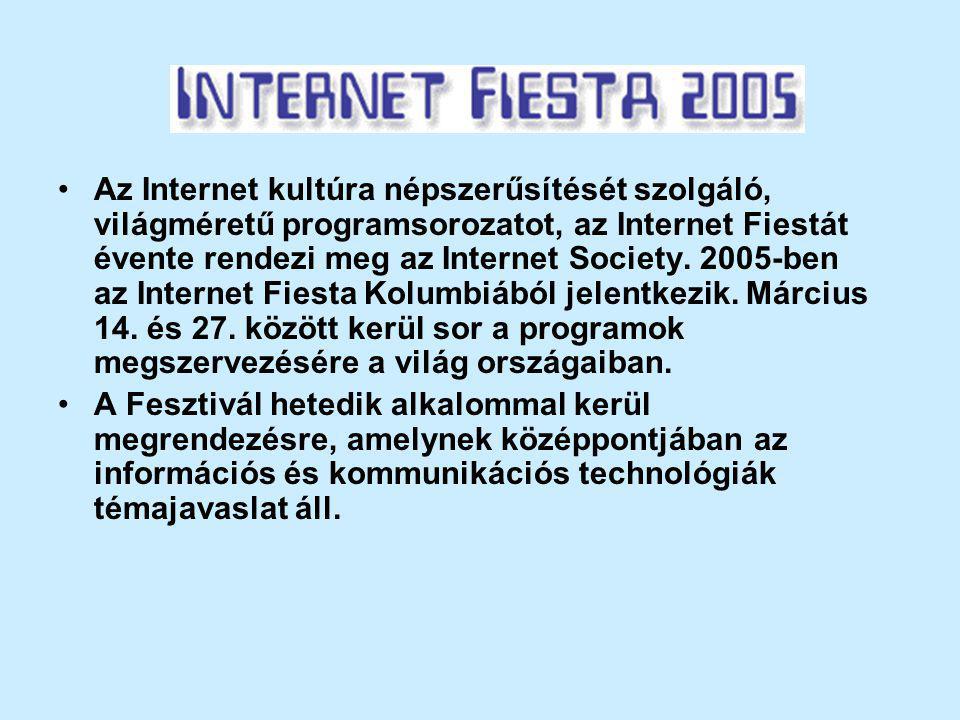 Az Internet kultúra népszerűsítését szolgáló, világméretű programsorozatot, az Internet Fiestát évente rendezi meg az Internet Society.