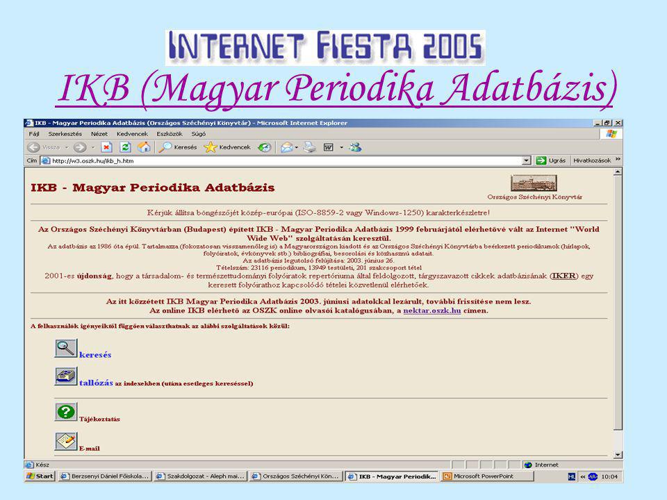 IKB (Magyar Periodika Adatbázis)