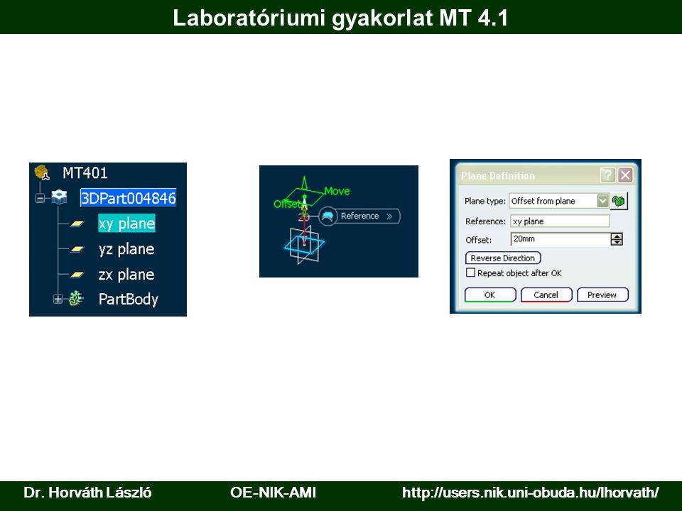 Laboratóriumi gyakorlat MT 4.1 Dr.