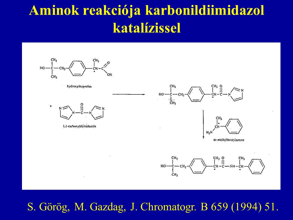 Aminok reakciója karbonildiimidazol katalízissel S.