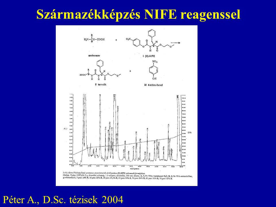 Származékképzés NIFE reagenssel Péter A., D.Sc. tézisek 2004