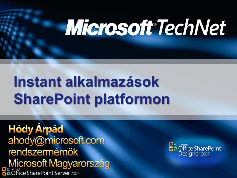 Instant alkalmazások SharePoint platformon