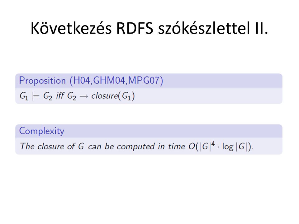 Következés RDFS szókészlettel II.