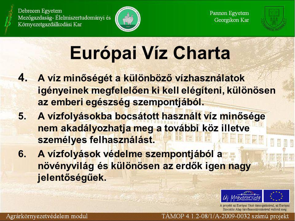 Európai Víz Charta 4.