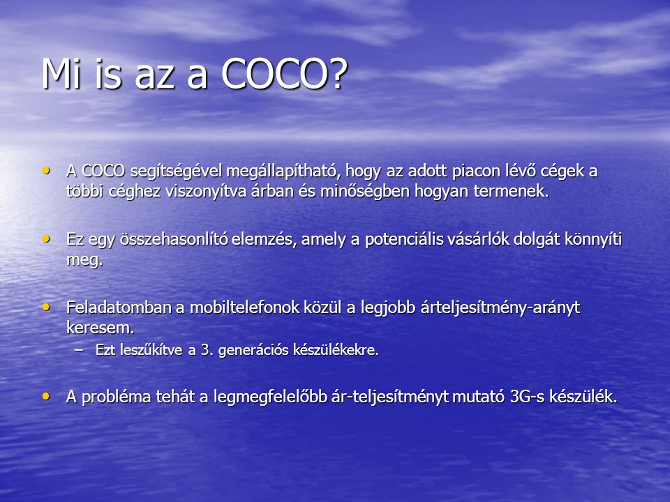 Mi is az a COCO.