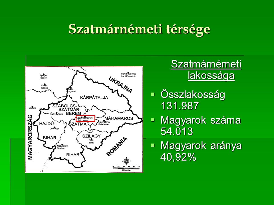 Szatmárnémeti térsége Szatmárnémeti lakossága  Összlakosság  Magyarok  Magyarok száma aránya 40,92%