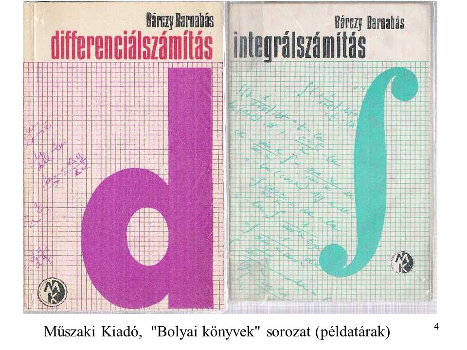 4 Műszaki Kiadó, Bolyai könyvek sorozat (példatárak)