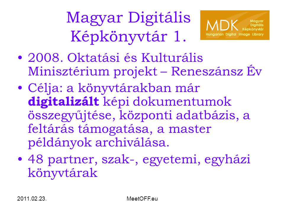 MeetOFF.eu Magyar Digitális Képkönyvtár 1.
