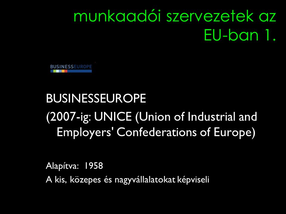 2 munkaadói szervezetek az EU-ban 1.