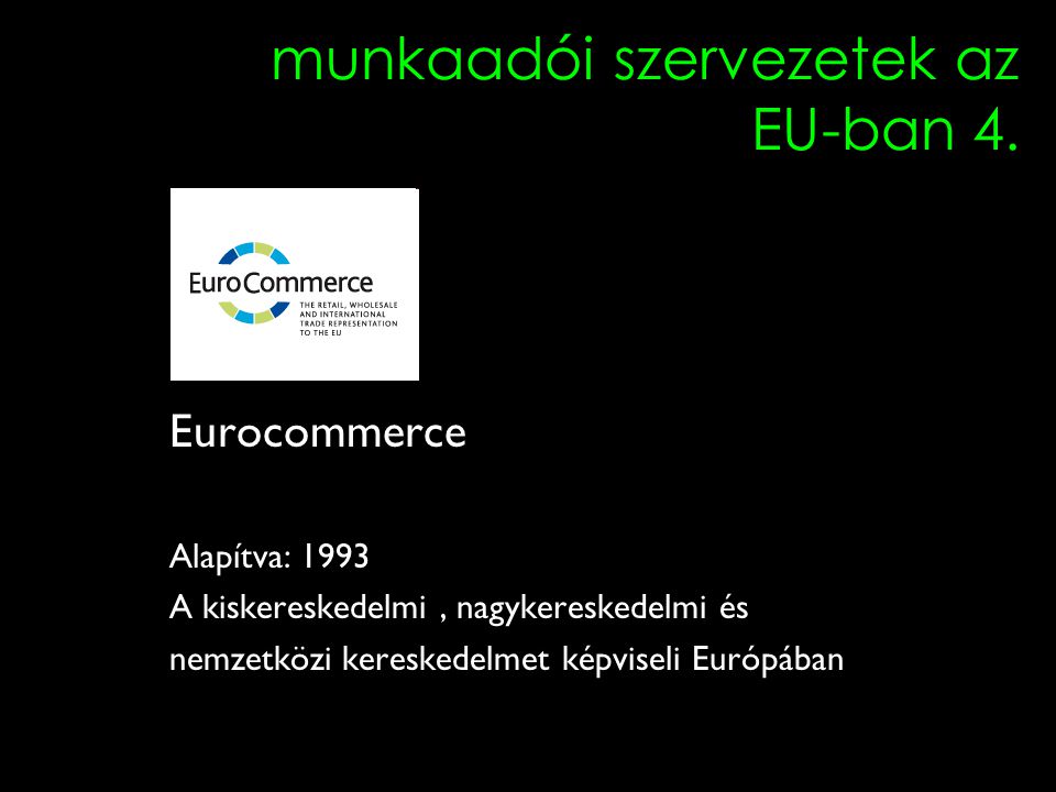 5 munkaadói szervezetek az EU-ban 4.